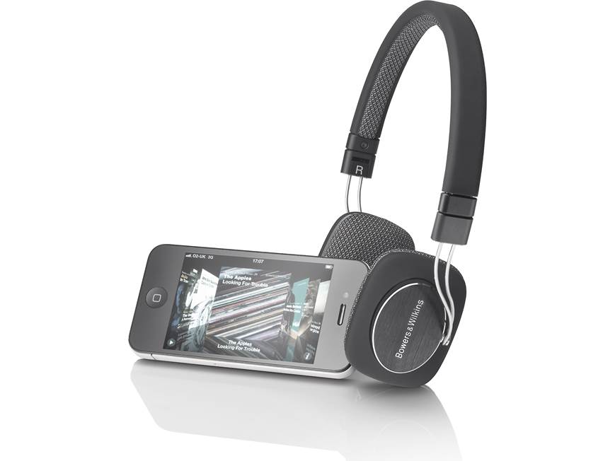 Bowers & Wilkins P3 (Black) Portable, folding on-ear headphones