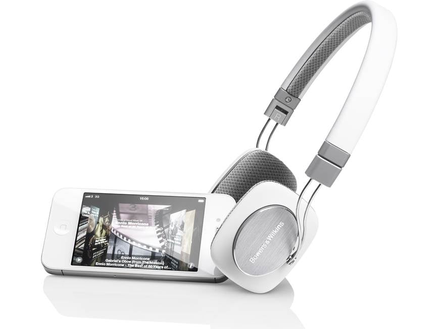 Bowers & Wilkins P3 (White) Portable, folding on-ear headphones