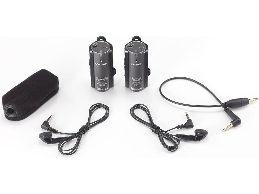 Canon ワイヤレスマイク WM-V1 動作確認済み ケーブル　ウィンドS Canon WM-V1 Wireless microphone for Canon camcorders at Crutchfield