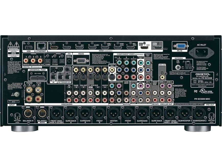 【美品】ONKYO PR-SC5509 AVアンプ　上位モデル　リモコン付 Onkyo PR-SC5509 Home theater preamp/processor at Crutchfield