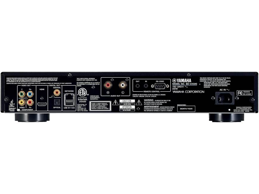 Yamaha BD-A1020 3D universal Blu-ray player with Wi-Fi® at Crutchfield