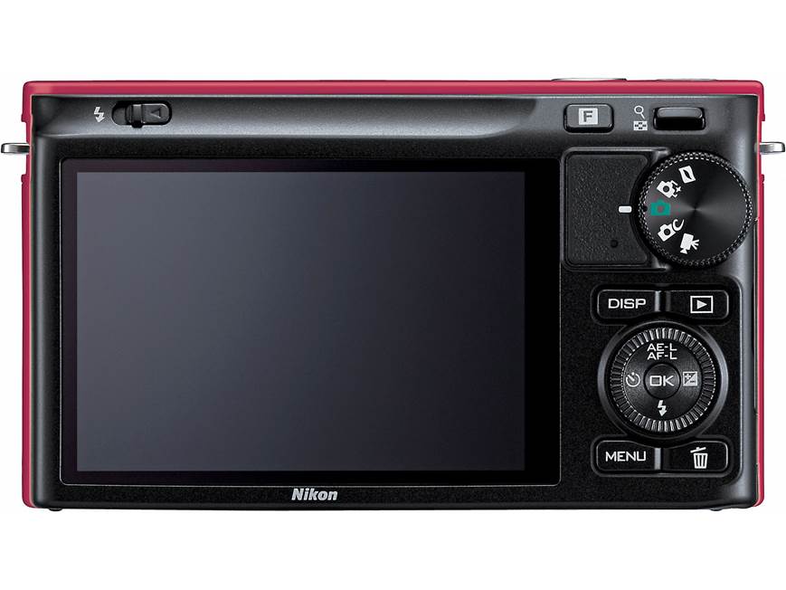 Nikon 1 J2 with 10-30mm VR Lens (Red) CX format hybrid camera with