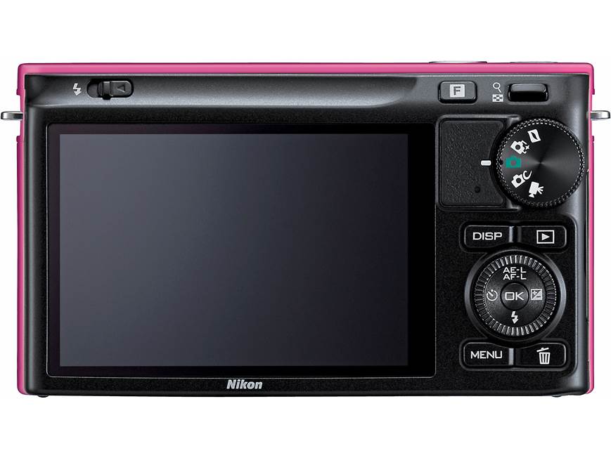 Nikon 1 J2 with 10-30mm VR Lens (Pink) CX format hybrid camera