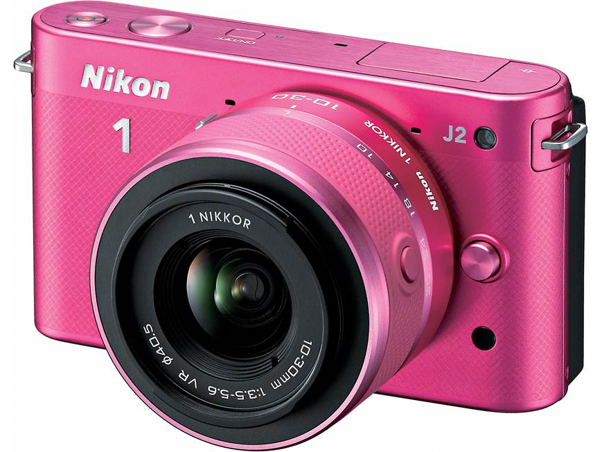 Nikon 1 J2 Dual Lens Kit with 10-30mm and 30-110mm VR lenses (Pink
