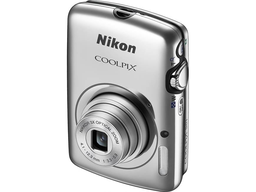Nikon Coolpix S01 (Silver) Ultra-compact 10.1-megapixel digital