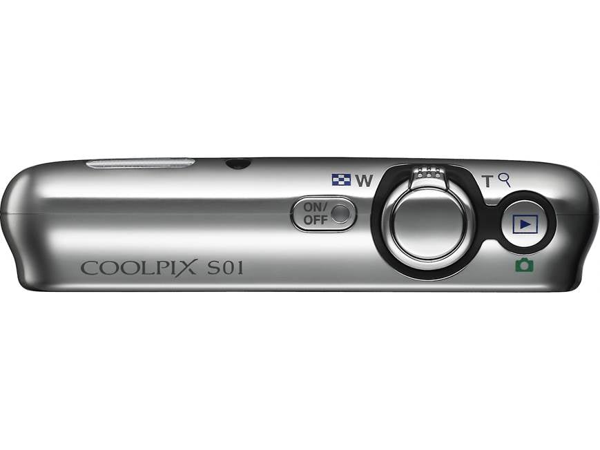 Nikon Coolpix S01 (Silver) Ultra-compact 10.1-megapixel digital