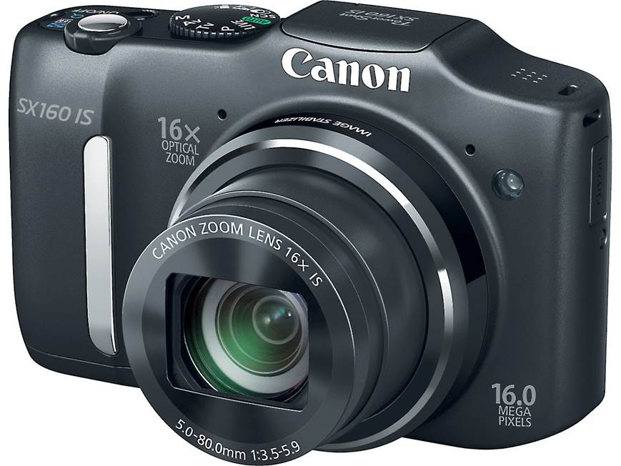 Canon PowerShot SX160 IS (Black) 16-megapixel digital camera with 16X ...