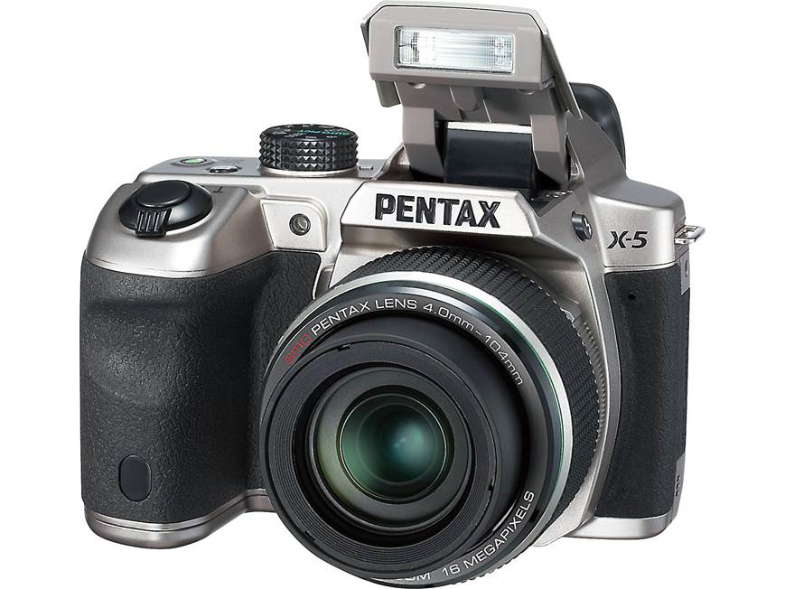 Pentax X-5 (Silver) 16-megapixel digital camera with 26X optical