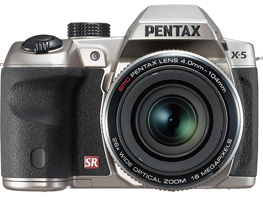 Pentax X-5 (Silver) 16-megapixel digital camera with 26X optical