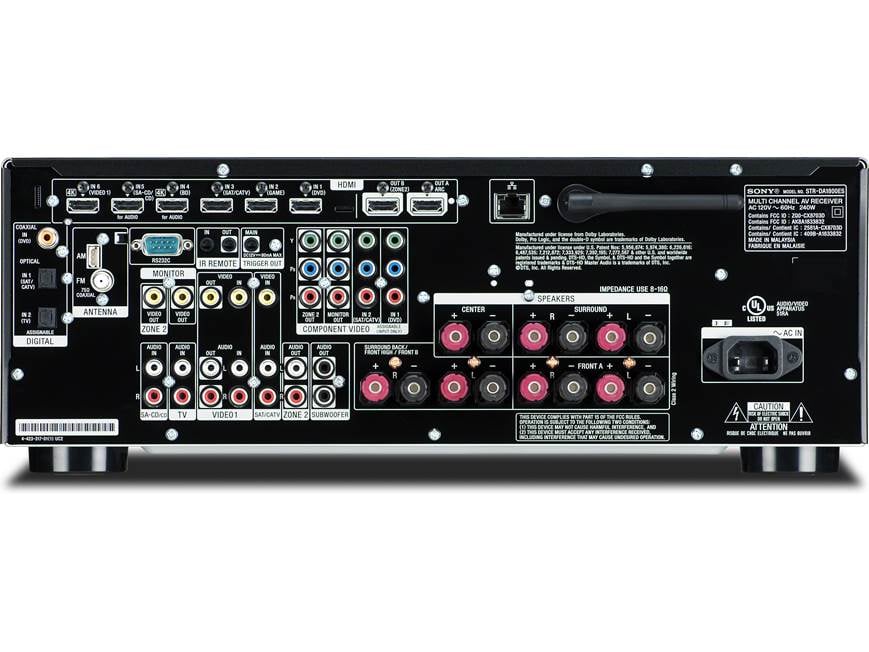 Sony STR-DA1800ES 7.2-channel home theater receiver with Wi-Fi