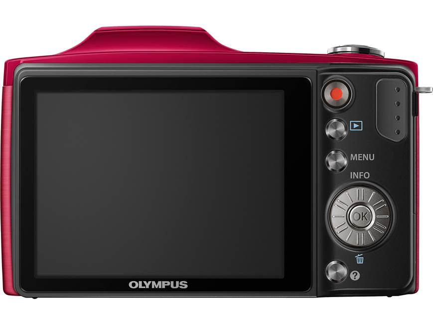 Olympus SZ-12 (Red) 14-megapixel digital camera with 24X optical