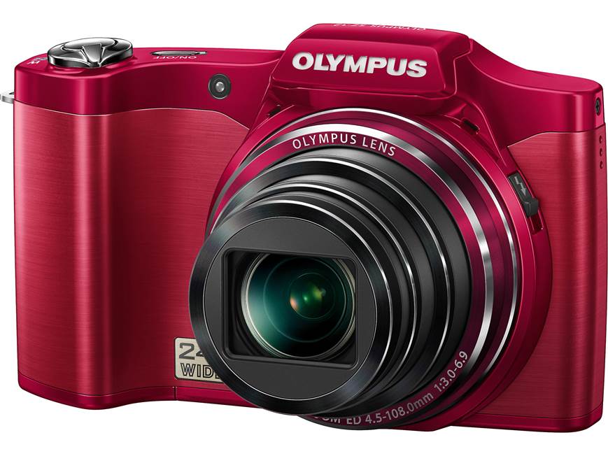 Olympus SZ-12 (Red) 14-megapixel digital camera with 24X optical