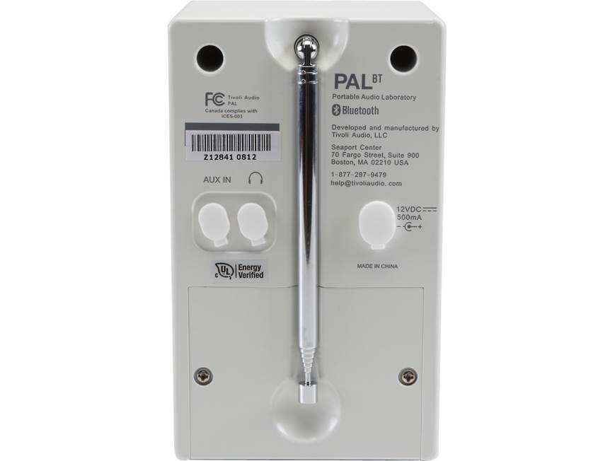 Tivoli Audio PAL® BT (Gloss White/White) Portable AM/FM radio with
