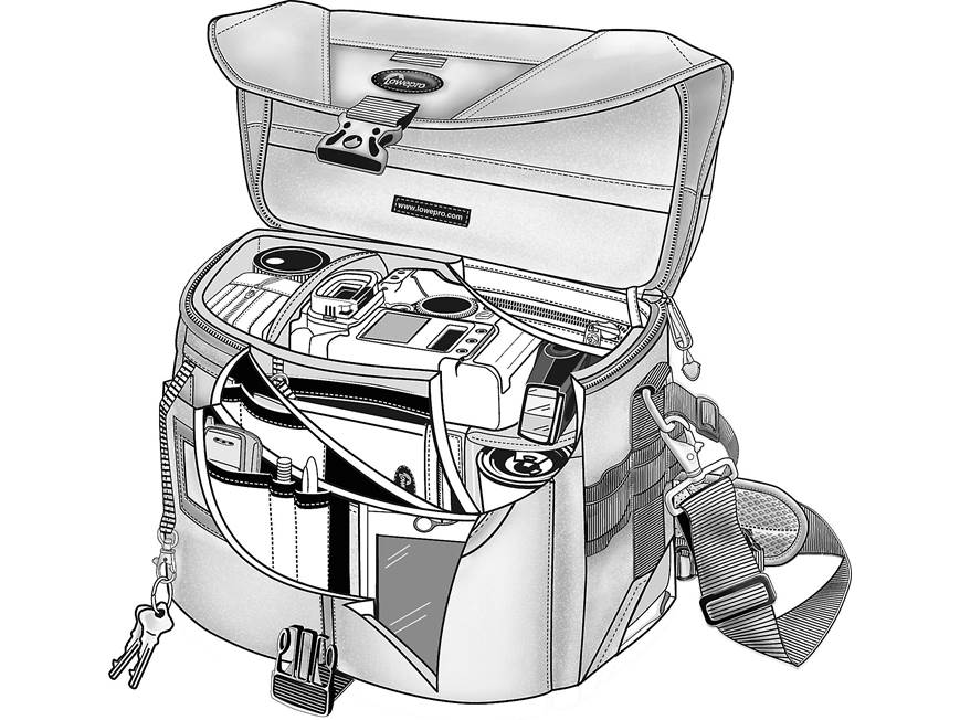 Lowepro Stealth Reporter D300 AW Weather-ready camera bag for
