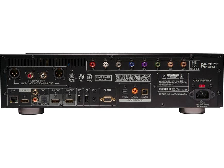 Oppo BDP-105 (Black) Universal 3D Blu-ray player with digital