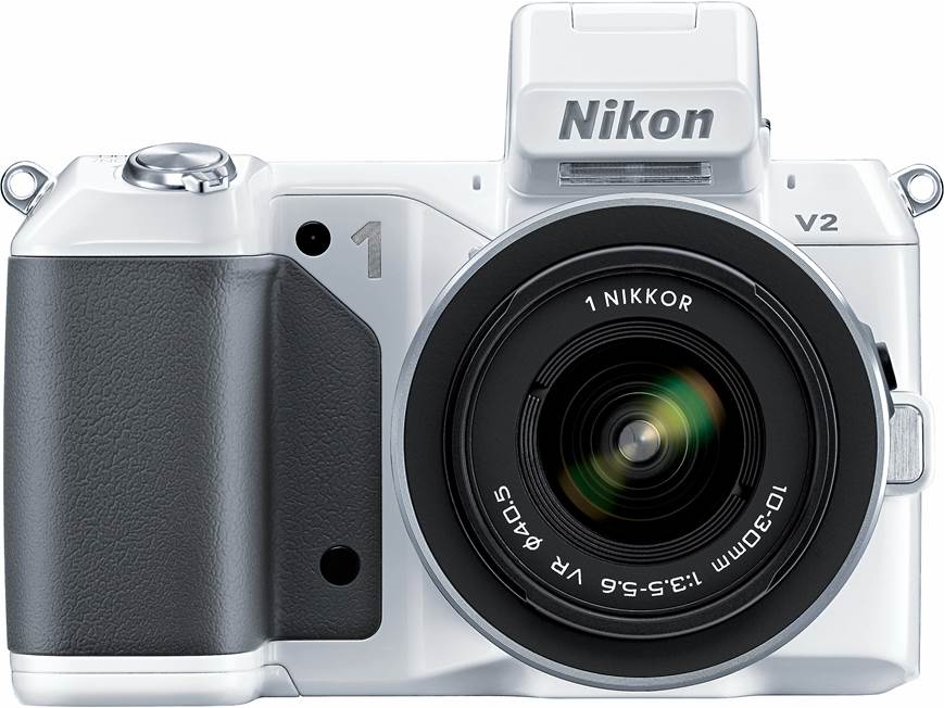 Nikon 1 V2 Camera with Two Zoom Lenses (White) 14.2-megapixel