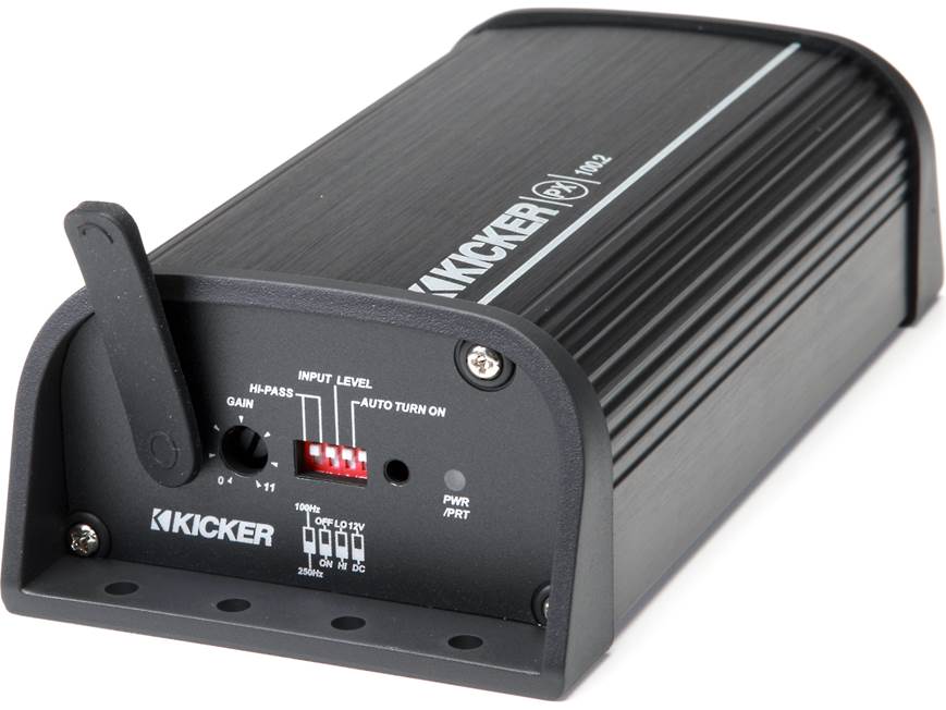 Kicker 12PX100.2 Compact 2-channel amplifier — 50 watts RMS x 2 at