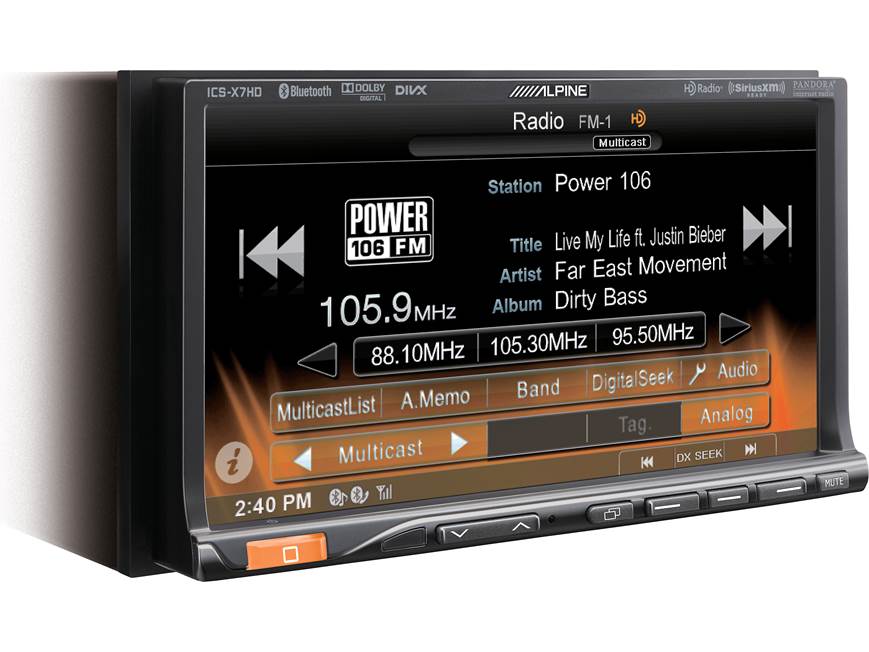 Alpine ICS-X7HD Digital media receiver (does not play CDs) at