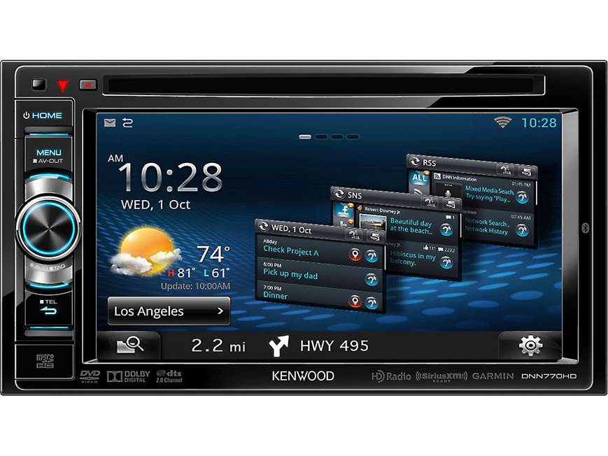 Kenwood DNN770HD Navigation receiver with Wi-Fi® at Crutchfield