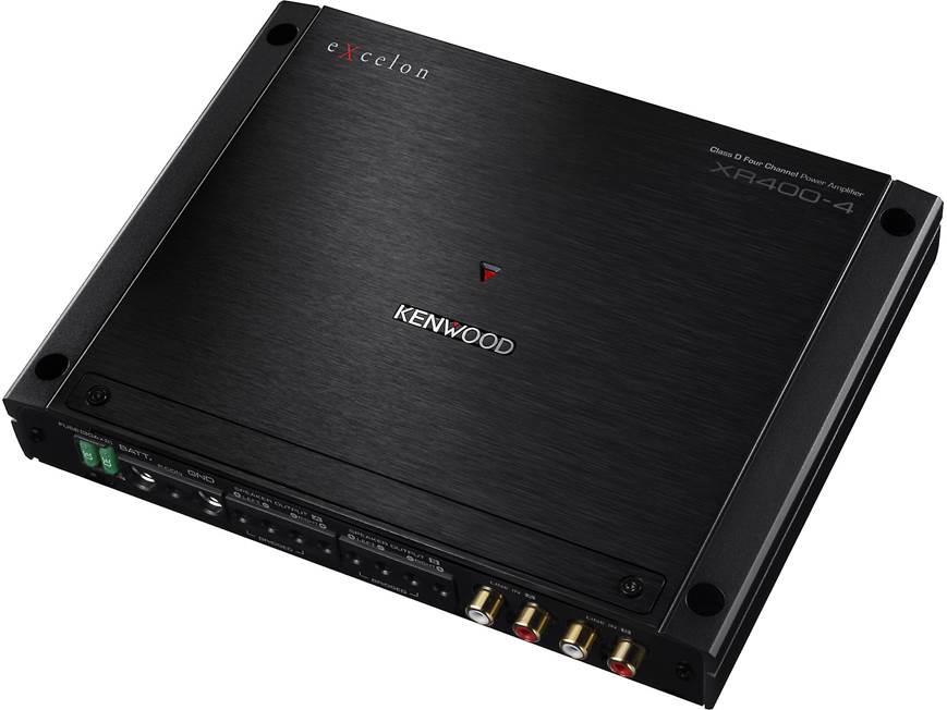 KENWOOD XR400-4 パワーアンプ Kenwood Excelon XR400-4 4-channel car amplifier — 75 watts RMS x 4
