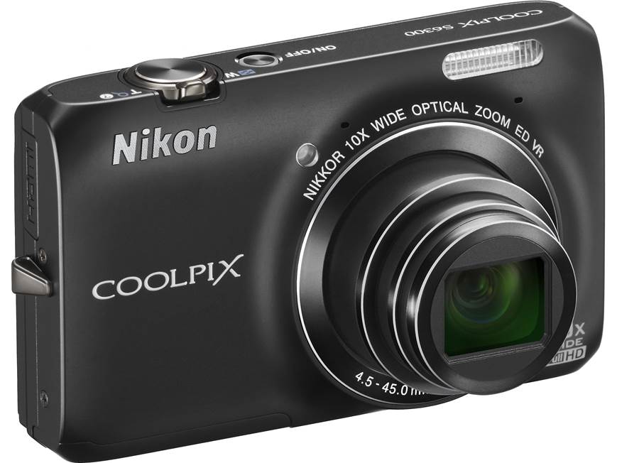 Nikon Coolpix S6300 (Black) 16-megapixel digital camera with 10X