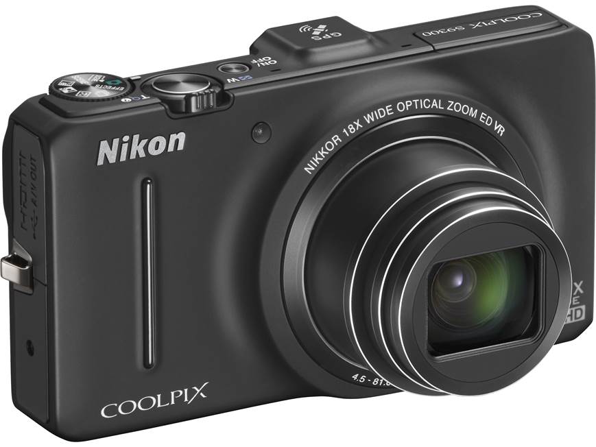 Nikon Coolpix S9300 (Black) 16-megapixel digital camera with 18X
