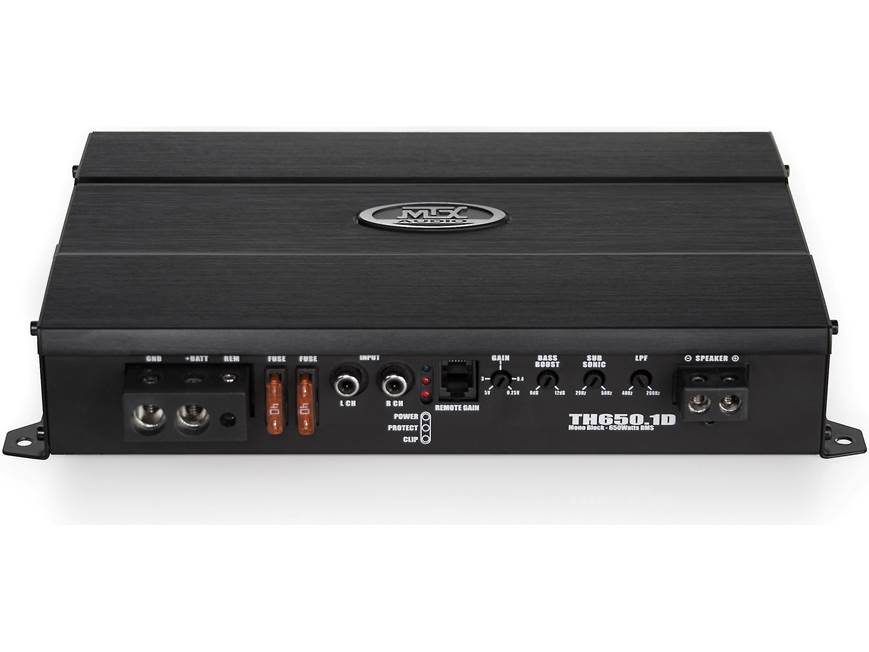 MTX TH650.1D TH Series mono sub amplifier — 650 watts RMS X 1 at 1