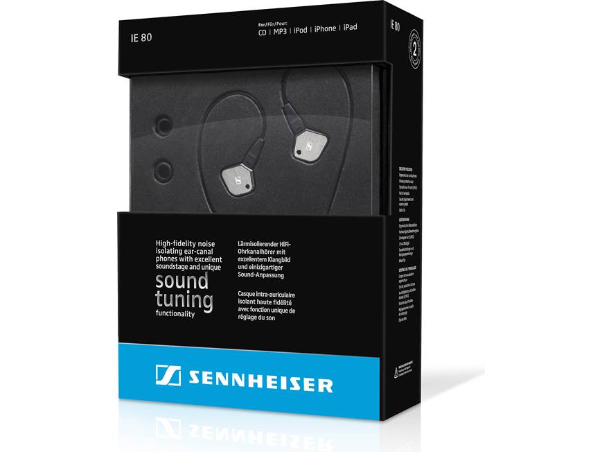 Sennheiser IE 80 Sound-isolating earbud headphones at Crutchfield