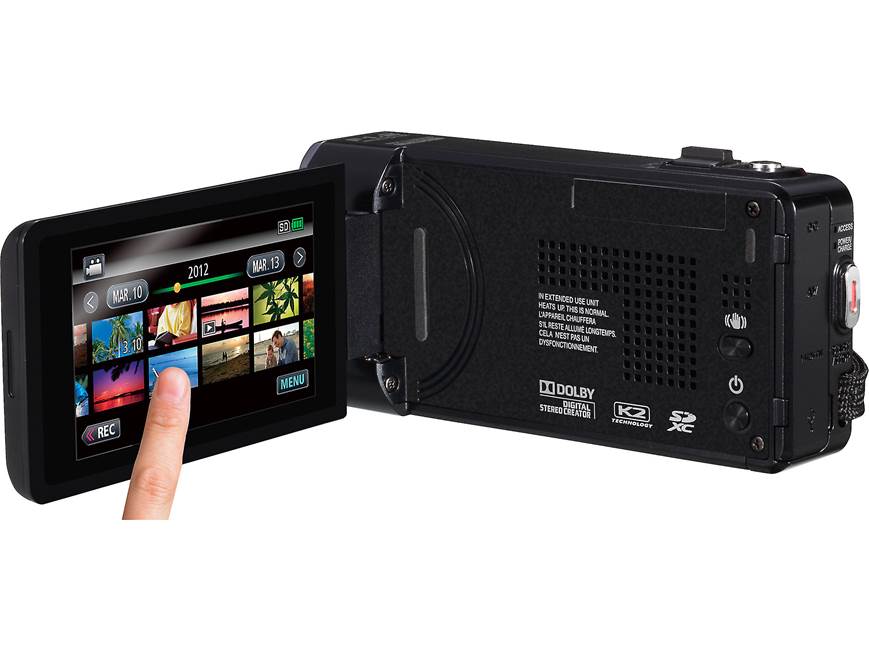 JVC Everio GZ-VX700 Slim-design HD camcorder with WiFi® at Crutchfield