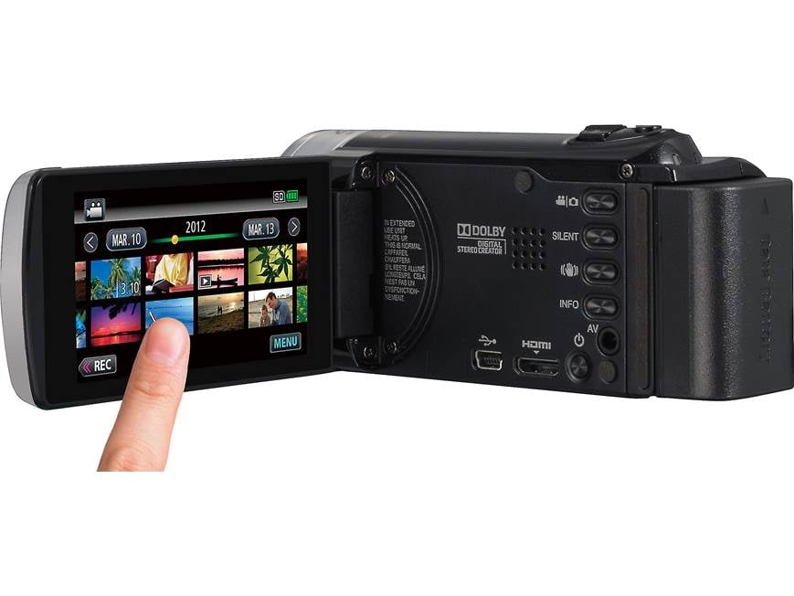 JVC Everio GZ-EX210 HD camcorder with Wi-Fi® functions at Crutchfield