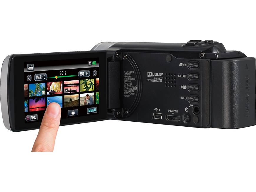 JVC Everio GZ-EX250 HD camcorder with Wi-Fi® functions and 16GB on