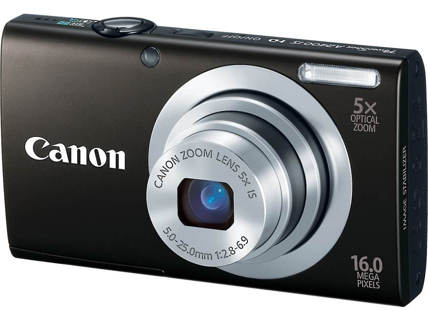 Canon PowerShot A2400 IS (Black) 16-megapixel digital camera with