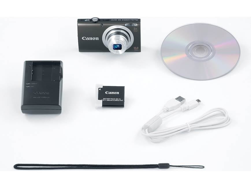 Canon PowerShot A2400 IS (Black) 16-megapixel digital camera with