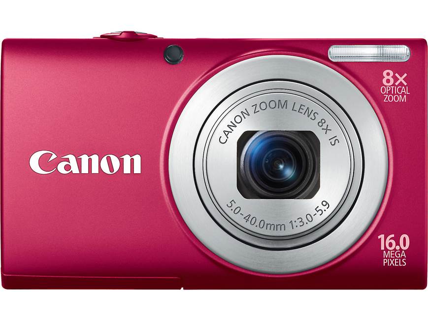 Canon PowerShot A4000 IS (Red) 16-megapixel digital camera with 8X