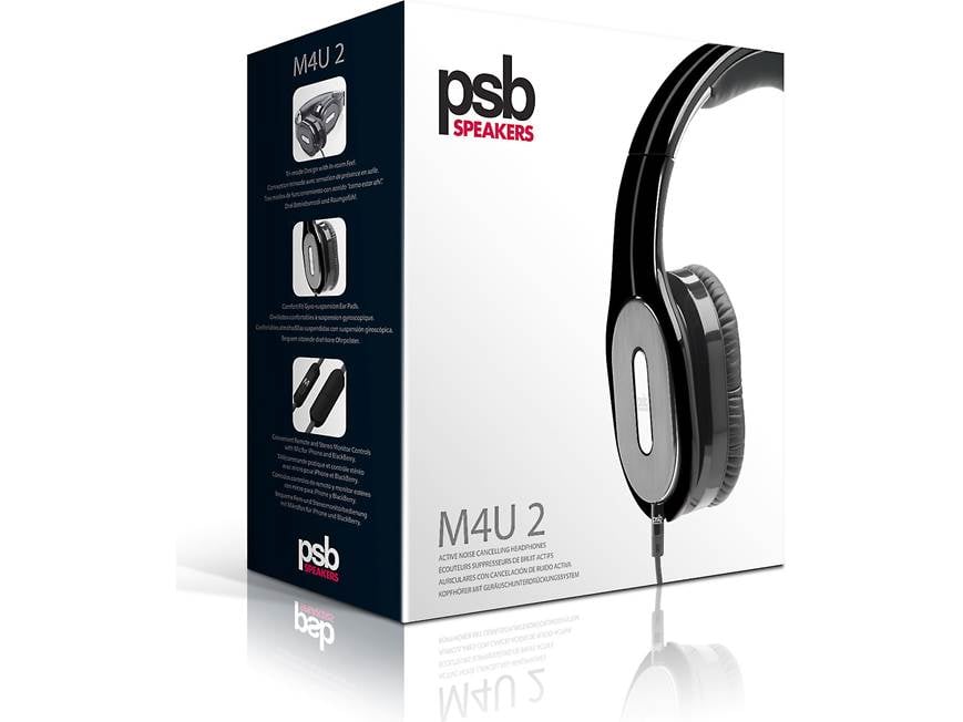 PSB M4U 2 (Black) Noise-canceling headphones with in-line