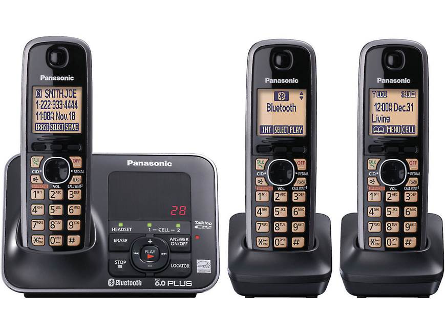 Panasonic KX-TG7623B Expandable phone system with Bluetooth® link
