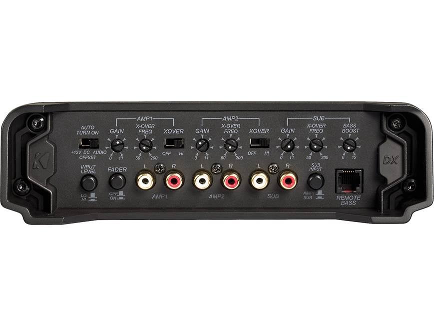 Kicker 11DX600.5 5-channel car amplifier — 40 watts RMS x 4 at 4