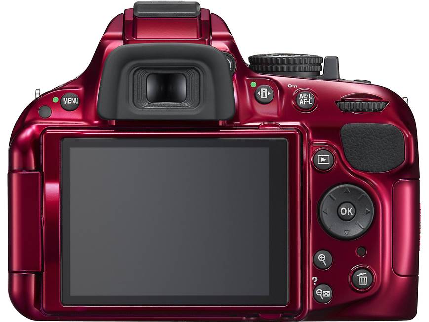 ショット極少4916枚★Nikon D5200 赤★18.7倍ズーム★新品SD付 Nikon D5200 Kit (Red) 24.1-megapixel digital SLR camera with 18