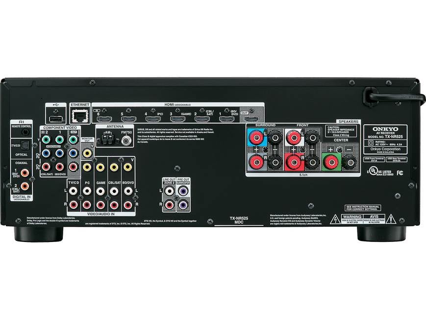 Onkyo TX-NR525 5.2-channel home theater receiver, Internet-ready