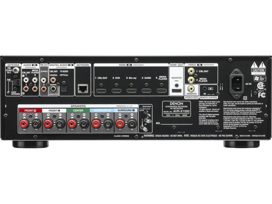 Denon AVR-X1000 IN-Command 5.1-channel home theater receiver with