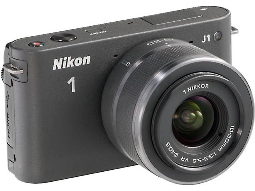 Nikon 1 J1 w/10-30mm VR Lens (Black) CX format hybrid camera with