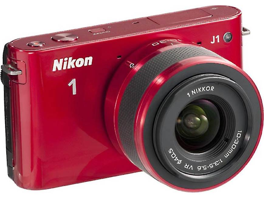 Nikon 1 J1 w/10-30mm and 30-110mm VR Lenses (Red) CX format hybrid