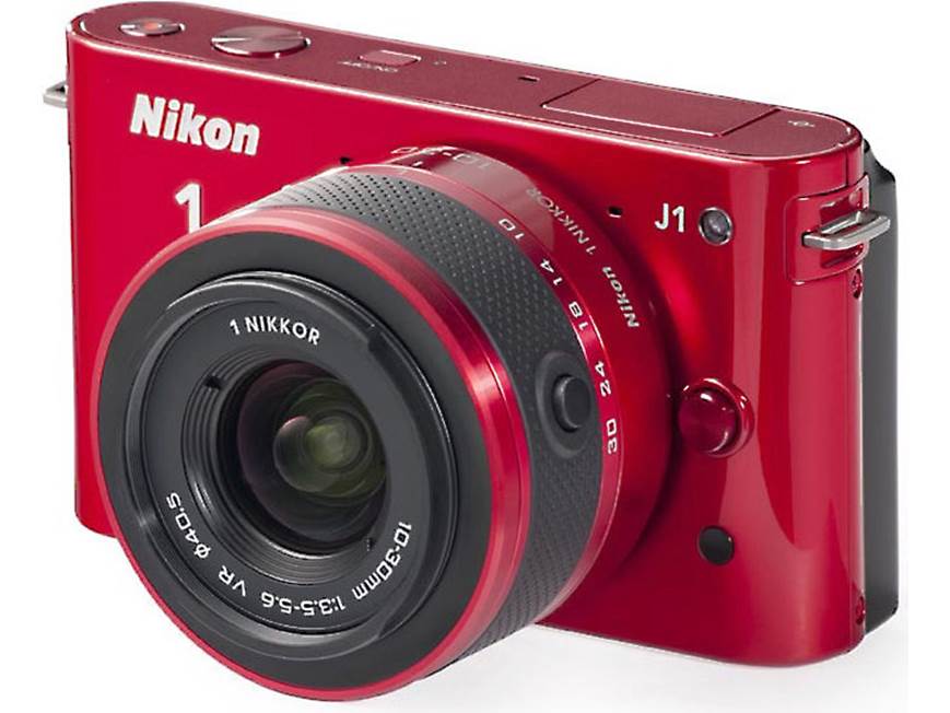 Nikon 1 J1 w/10-30mm and 30-110mm VR Lenses (Red) CX format hybrid