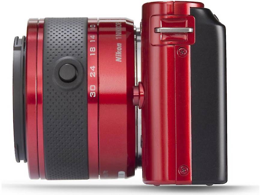 Nikon 1 J1 w/10-30mm and 30-110mm VR Lenses (Red) CX format hybrid