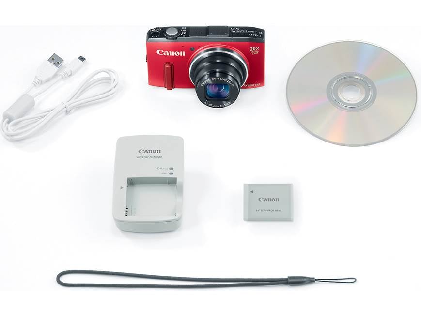 Canon PowerShot SX280 HS (Red) 12.1-megapixel digital camera with