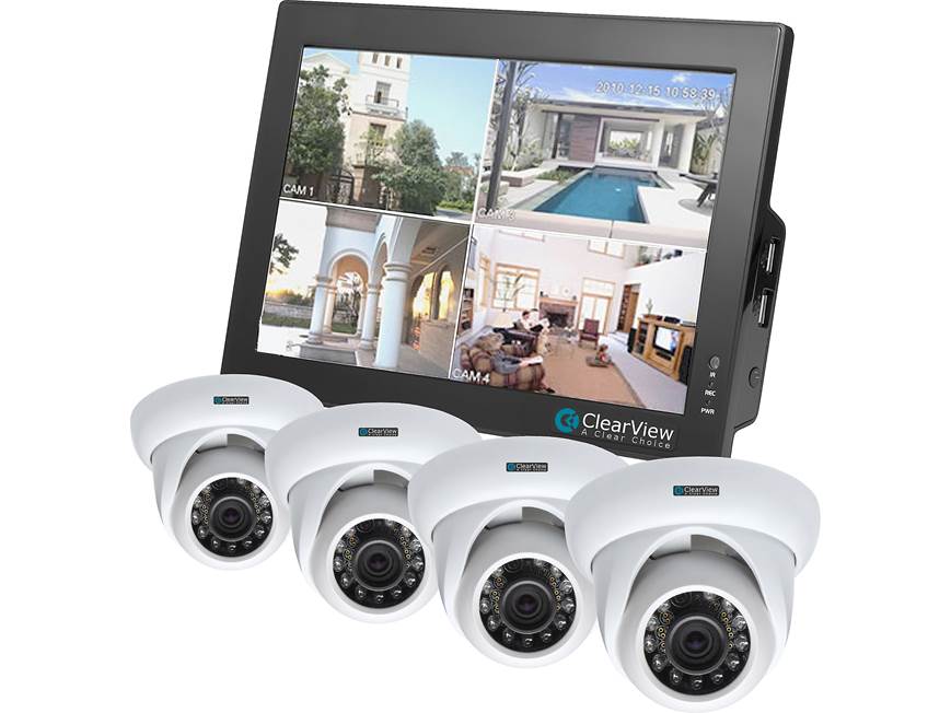 ClearView CBT-04-4D LCD Combo DVR Kit 4-camera video surveillance