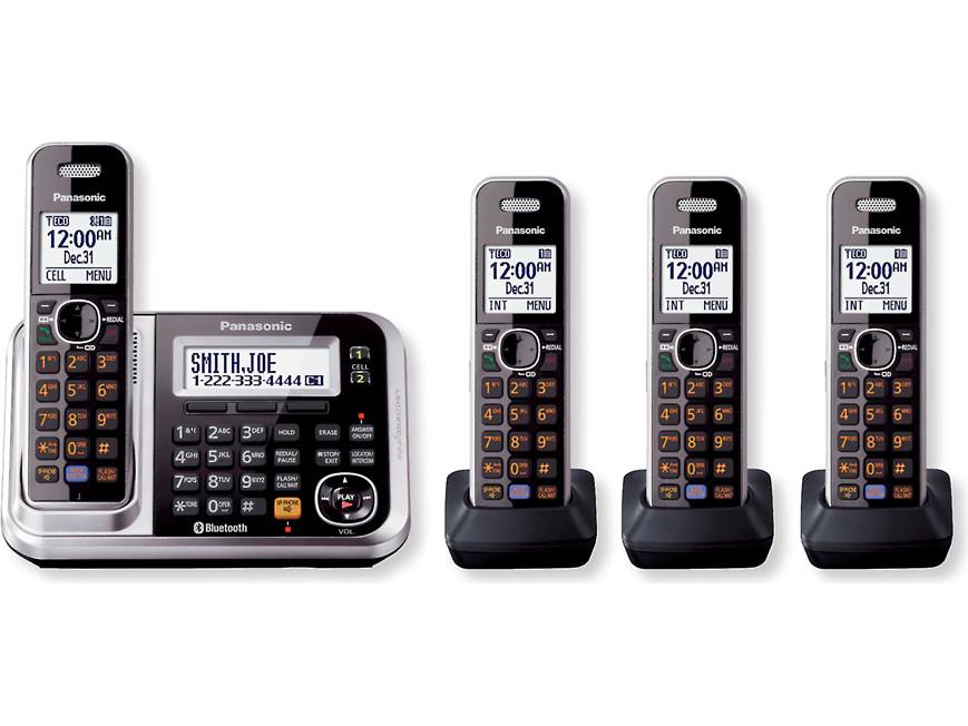 Panasonic KX-TG7874S Cordless phone system with 4 handsets and