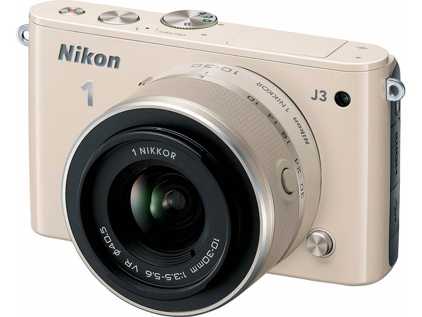 Nikon 1 J3 with Standard 3X Zoom Lens (Beige) 14-megapixel hybrid