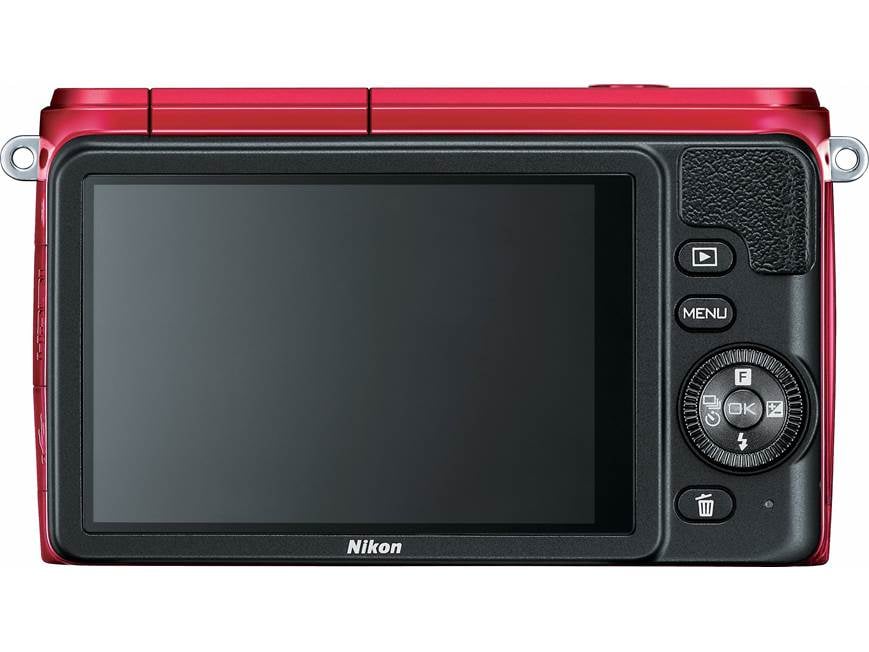 Nikon 1 S1 with Standard and Telephoto Zoom Lenses (Red) 10