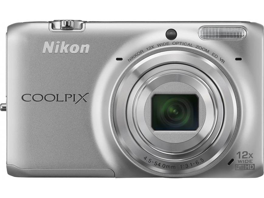 Nikon Coolpix S6500 (Silver) 16-megapixel digital camera with 12X